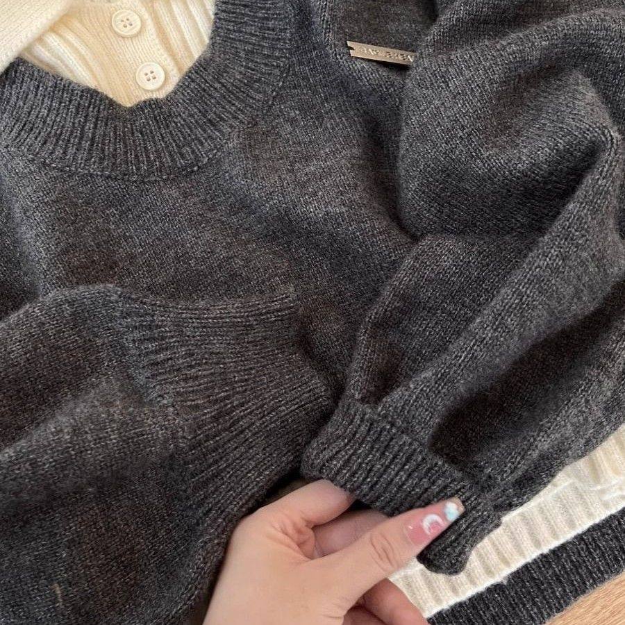 学院风领毛衣女秋冬季高腰两件套针织衫大码内搭上衣2025爆款,淘宝优惠券,粉丝福利购,淘宝优惠卷