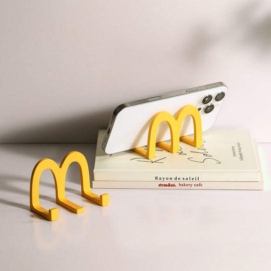M tipo McDonald's mini lindo escritorio perezoso soporte para teléfono móvil adornos creativos soporte para teléfono móvil 1