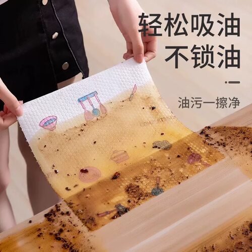 懒人抹布干湿两用清洁用品厨房用纸专用纸巾一次性洗碗布厨房纸 - 图2