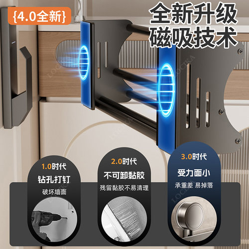 拖鞋挂架入户门后磁吸鞋架防盗门口上置物架玄关双层鞋子收纳挂架 - 图0