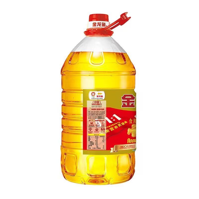 金龙鱼5L*2桶黄金比例食用植物调和油  黄金1:1:1 家用炒菜烹饪油 - 图0