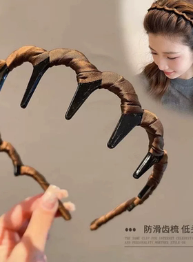 高颅顶大波浪带齿防滑发箍