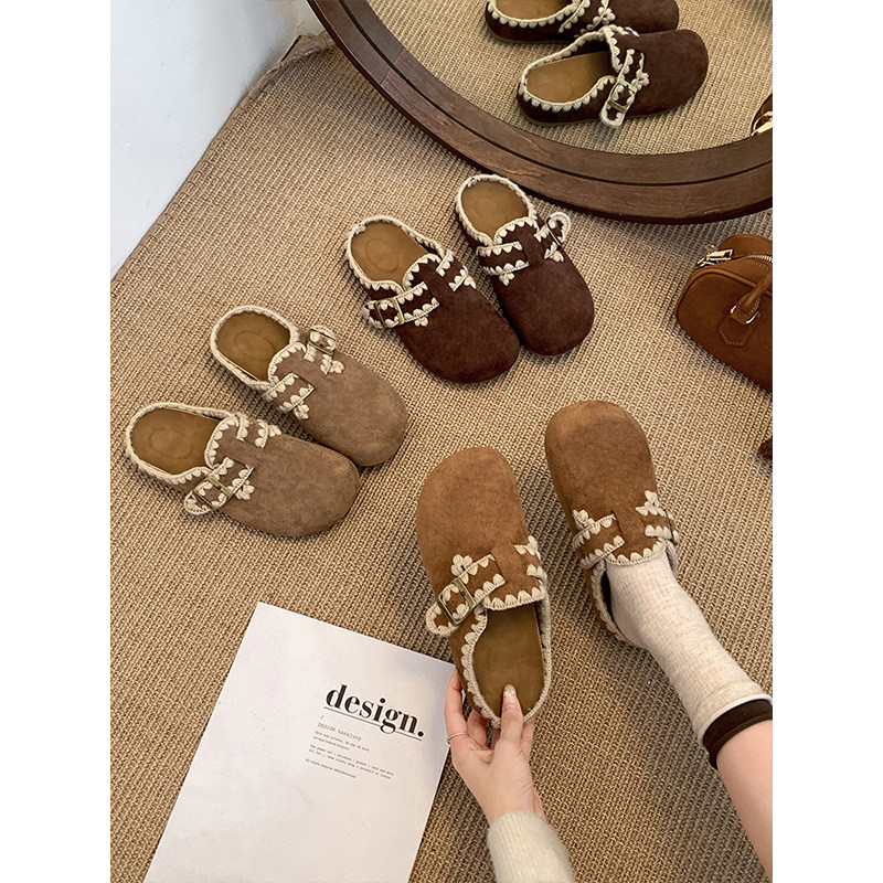 爆款平底内增高包头拖鞋女外穿2025新款秋季配裙子复古勃肯半拖鞋,淘宝优惠券,粉丝福利购,淘宝优惠卷