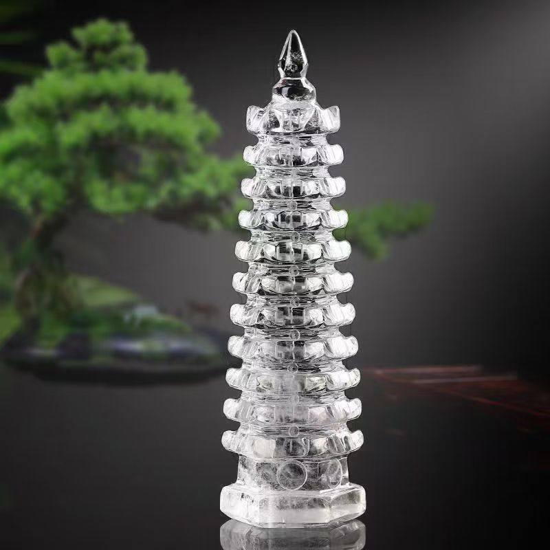 天然白水晶文昌塔摆件白水晶盘塔打磨家居办公送礼工艺品风水摆件,淘宝优惠券,粉丝福利购,淘宝优惠卷