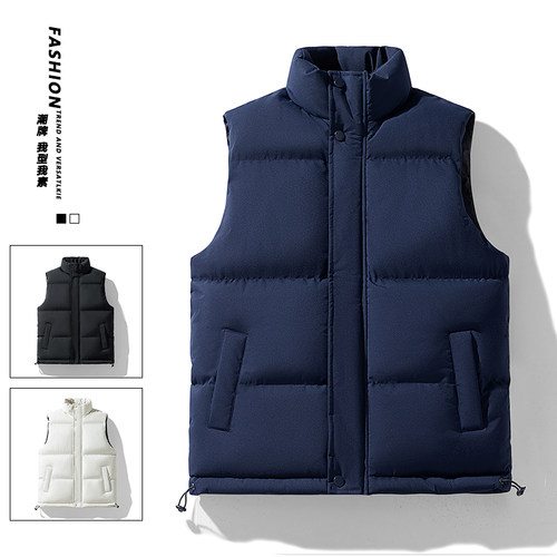 nasa羽绒棉马甲男女款2025新款背心秋冬季加厚保暖坎肩棉服外套男 - 图2