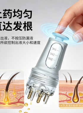 米诺头皮上药器头部按摩滚珠