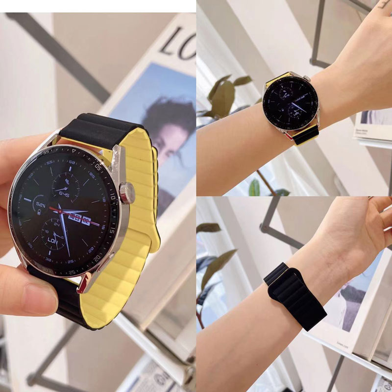 适用华为GT3表带磁吸硅胶watch3手表gt2pro回环表带buds运动ECG替换带GT1荣耀magic时尚ES保时捷GS配件4新款 - 图2