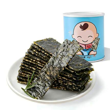 芝麻夹心海苔脆罐装小零食办公室休闲小吃海苔片紫菜海味办公食品