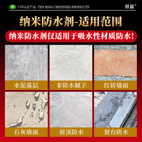纳米防水补漏喷雾透明渗透型原液屋顶外墙墙面喷剂胶材料防漏涂料 - 图1