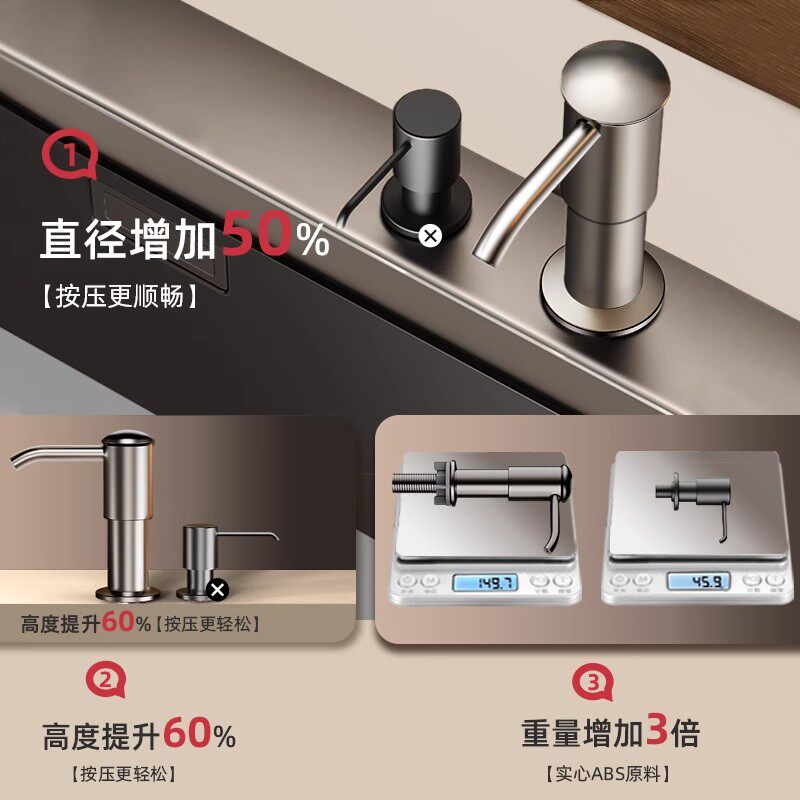 厨房水槽洗洁精压取器洗菜盆用皂液器延长管洗涤剂按压瓶泵头出液,淘宝优惠券,粉丝福利购,淘宝优惠卷