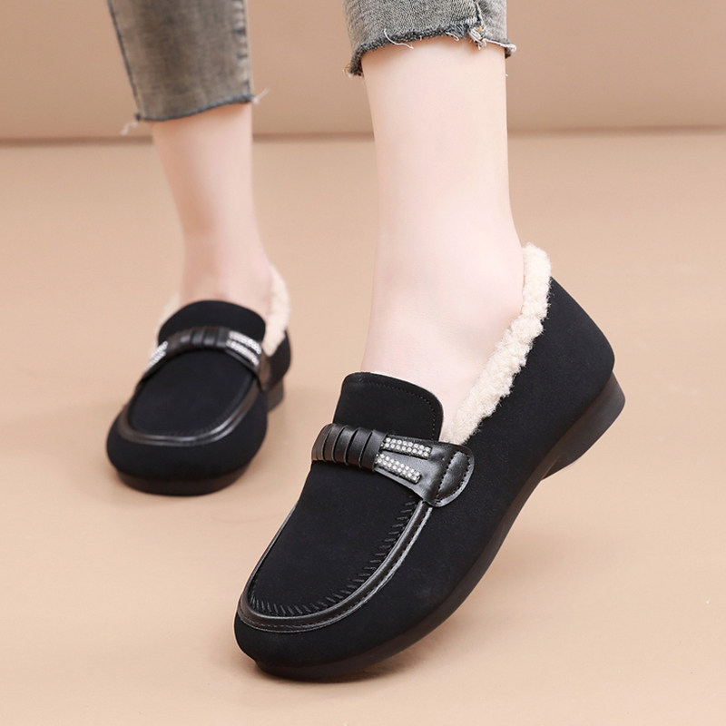 老北京布鞋女加绒妈妈棉鞋冬季防滑软底保暖奶奶鞋平底休闲豆豆鞋,淘宝优惠券,粉丝福利购,淘宝优惠卷