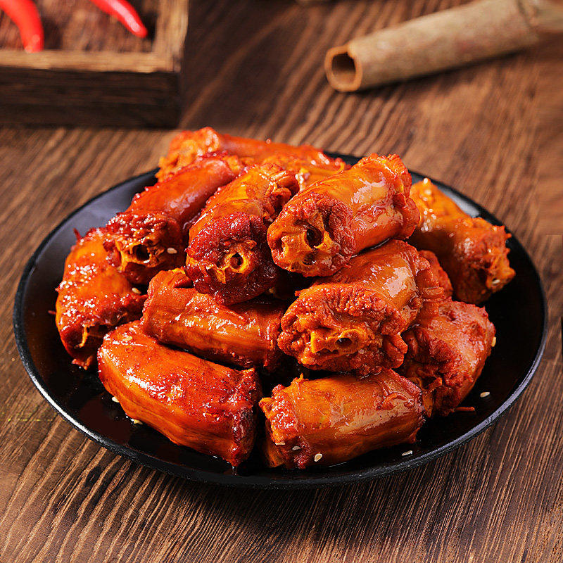 小石头麻辣卤香鸭脖卤味真空鸭脖子鸭货零食590g解馋好吃健康香辣