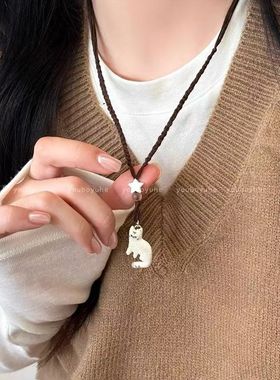 毛线编绳猫咪项链|超5500人收藏