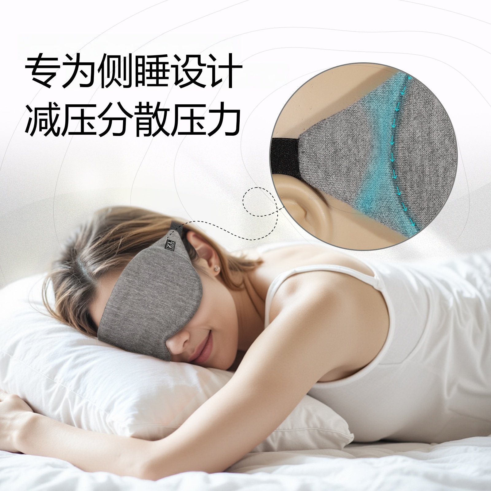 冰丝眼罩助深睡眠遮光专用透气轻柔男女家用舒适柔软护眼睡觉学生,淘宝优惠券,粉丝福利购,淘宝优惠卷