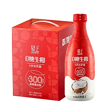 轻上0糖生椰椰子汁饮品1L*2瓶[2元优惠券]-寻折猪