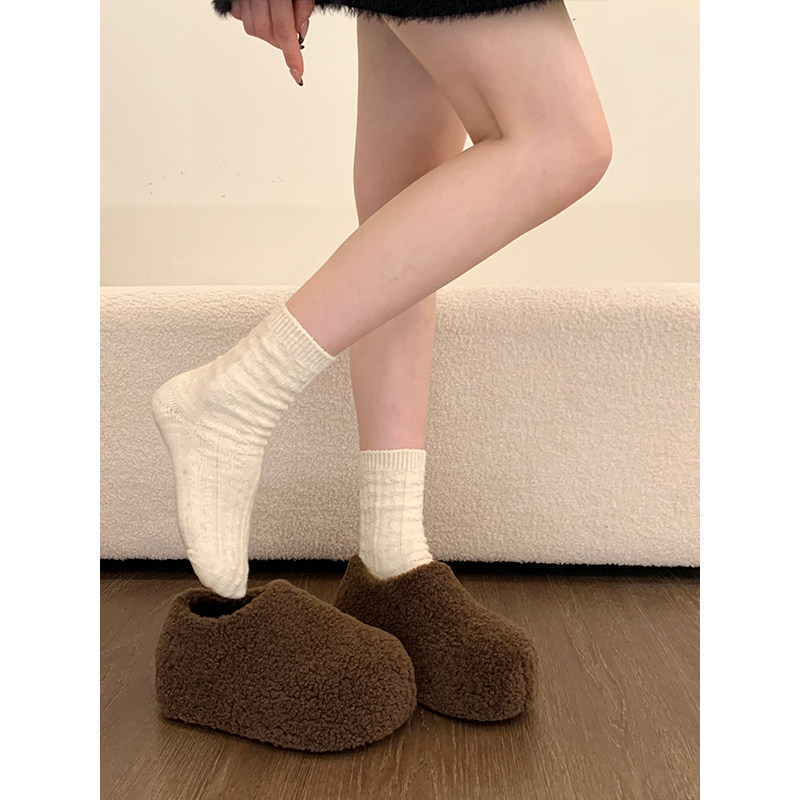 厚底内增高加绒保暖勃肯鞋毛毛鞋女冬外穿2025新款雪地靴面包棉鞋,淘宝优惠券,粉丝福利购,淘宝优惠卷