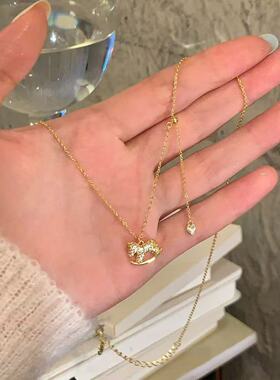 2026生肖金色小马项链女小红书同款马上有钱锁骨链高级感设计气质