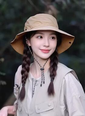 可折叠收纳渔夫帽女春夏包包盆帽薄款速干户外登山防晒遮阳帽子男