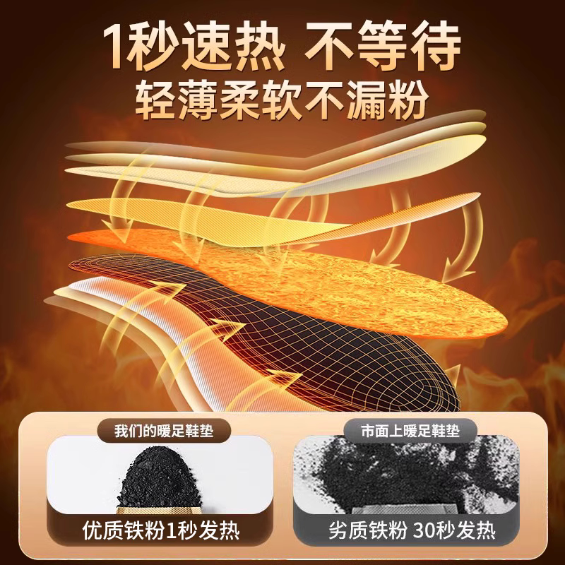 自发热鞋垫女暖脚贴免充电自加热冬可行走男暖足贴暖脚底热垫家用