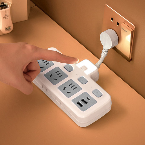 插座转换器多功能面板扩展插头一转多用插板带usb排插排家用充电 - 图2
