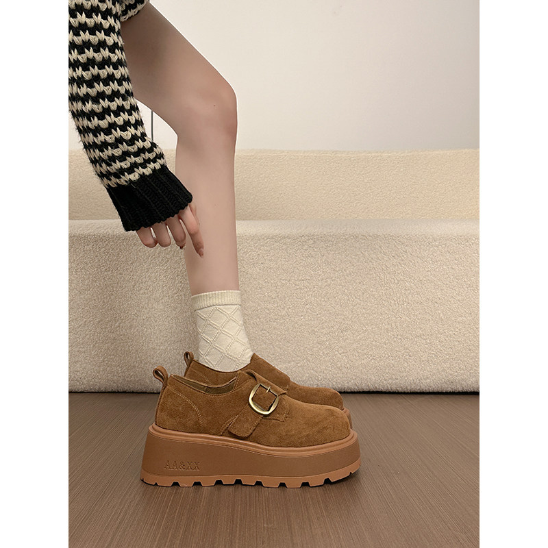 厚底小个子增高勃肯鞋女2026年春季新款复古一脚蹬配裙子乐福单鞋,淘宝优惠券,粉丝福利购,淘宝优惠卷