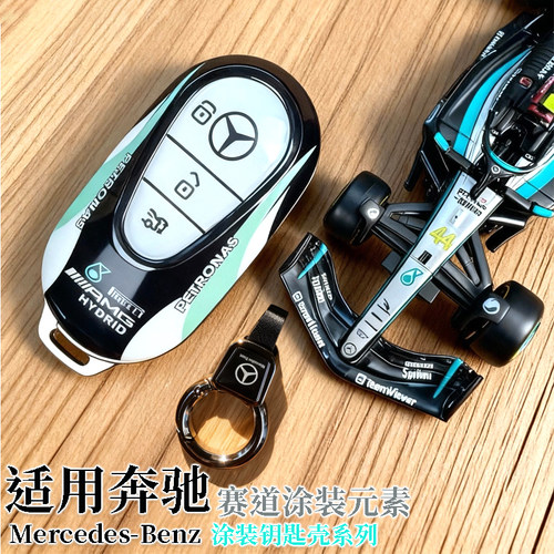 奔驰钥匙套/壳赛道涂装款奔驰E300L/AMG/C/E/S级/GLC/GLE/GLS/大G - 图2