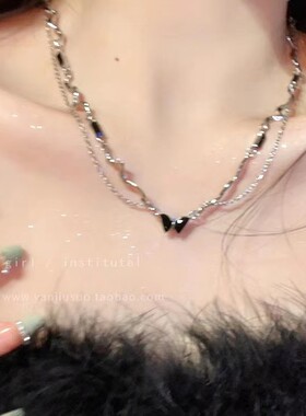 特长项链女加长款可旋转四叶草