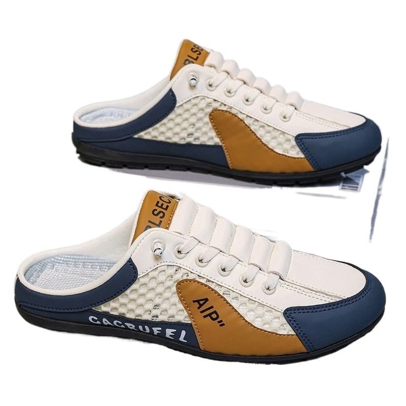 2025新款凉鞋男鞋透气男士懒人一脚蹬无后跟镂空运动包头凉拖鞋,淘宝优惠券,粉丝福利购,淘宝优惠卷