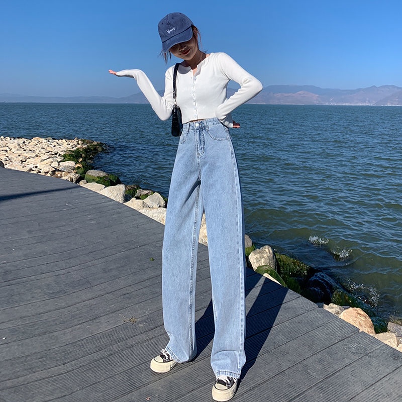 高腰女宽松韩版学生显瘦新款牛仔裤 天天特卖工厂店牛仔裤