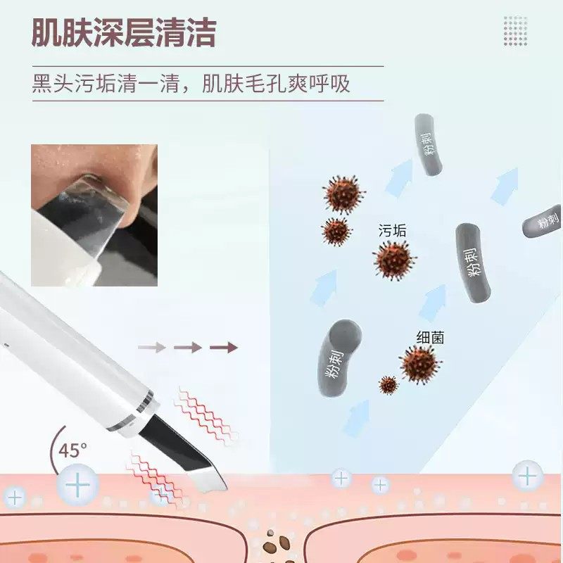 超声波铲皮机家用面脸部美容仪吸黑头毛孔清洁神器去黑头面部粉刺,淘宝优惠券,粉丝福利购,淘宝优惠卷