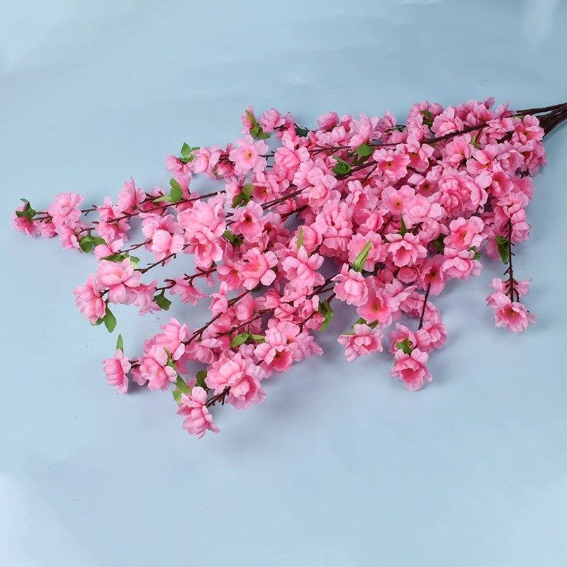 仿真桃花枝假腊梅花树枝樱花塑料花假花落地插花工程造景树干装饰,淘宝优惠券,粉丝福利购,淘宝优惠卷