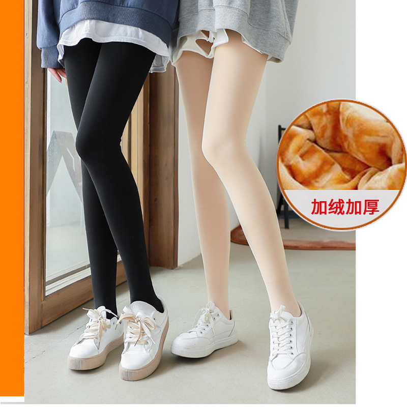 加绒外穿女春秋冬款肉色光腿连裤袜 天天特卖工厂店打底裤