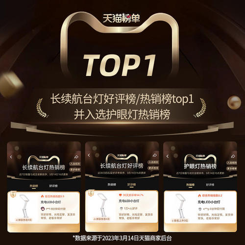 小台灯可充电款式护眼学习专用学生折叠便携宿舍床头超长续航桌面 - 图0