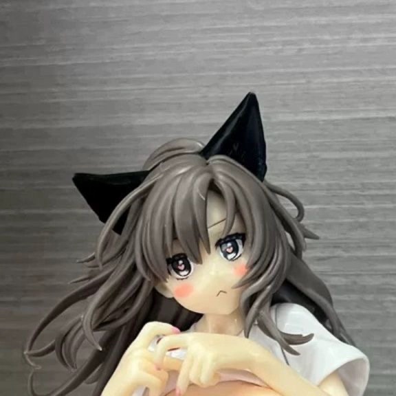 绝版稀有精品夜须奈绪猫耳跪姿整套盒装手办模型生日礼物猫娘玩偶 - 图0