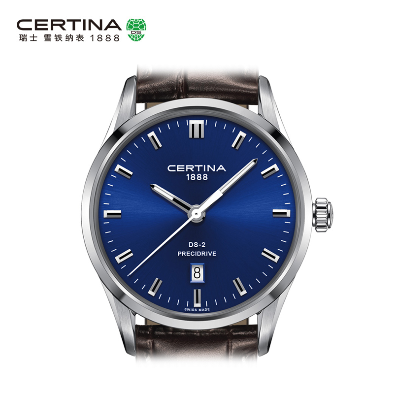 Certina雪铁纳极速系列瑞士时尚简约防水石英真皮男表手表 Certina雪铁纳极速系列瑞士时尚简约防水石英真皮男表手表