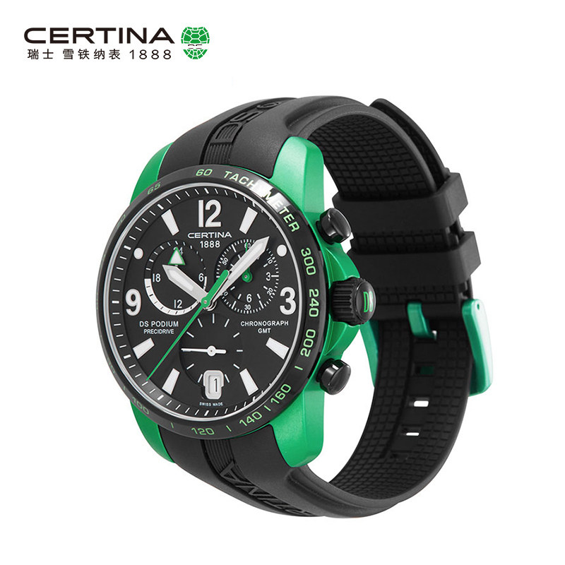 Certina雪铁纳DS Podium系列瑞士进口防水石英橡胶计时手表男表 Certina雪铁纳DS Podium系列瑞士进口防水石英橡胶计时手表男表