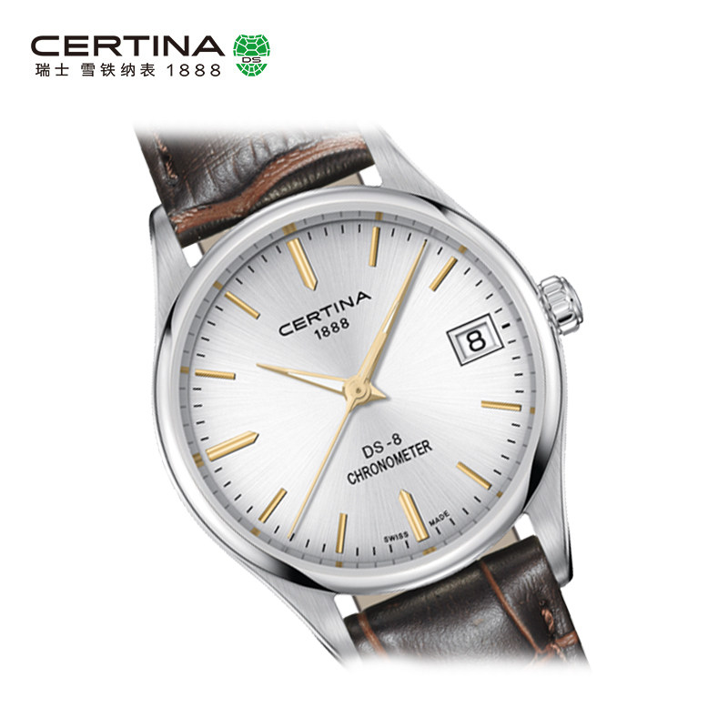 Certina雪铁纳星悦系列瑞士进口休闲时尚防水石英真皮手表女表