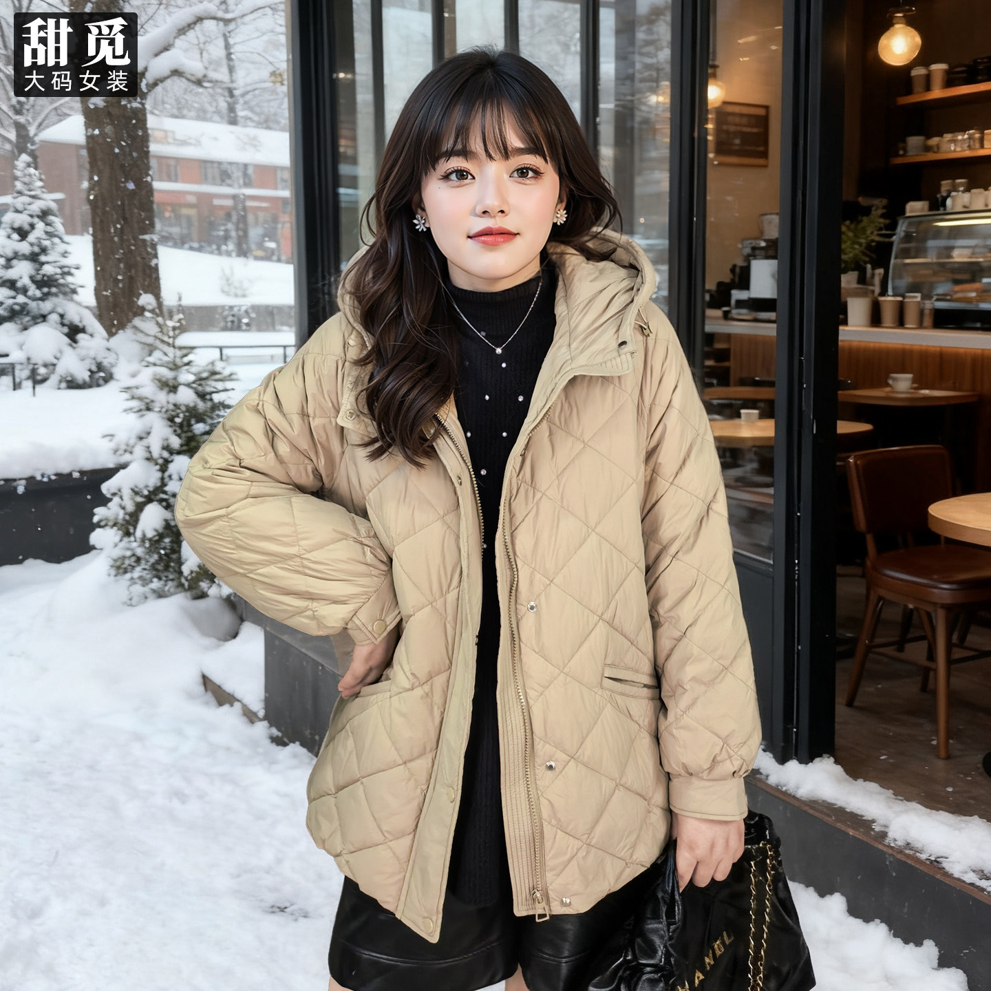 甜觅特大码女装冬装胖mm270斤高档90白鸭绒多色百搭轻薄羽绒服,淘宝优惠券,粉丝福利购,淘宝优惠卷