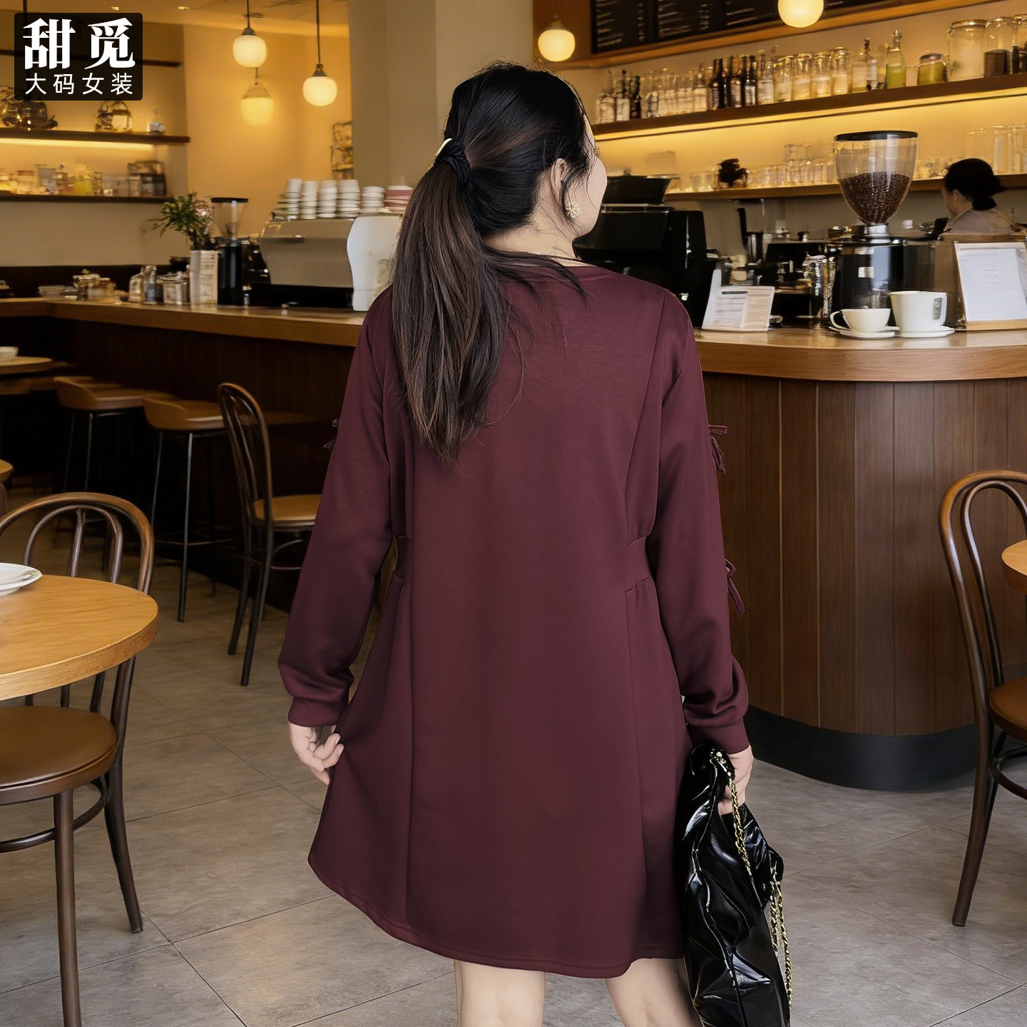 甜觅特大码女装2026春装胖mm300斤重工钉珠蝴蝶结休闲宽松连衣裙,淘宝优惠券,粉丝福利购,淘宝优惠卷