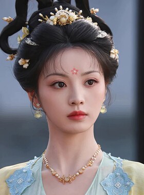 田曦薇同款新中式葫芦花朵耳饰女巨好看独特漂亮耳环气质百搭耳坠