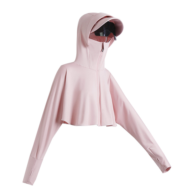 夏季新款骑车长袖罩衫透气防晒服 泛花舟短外套