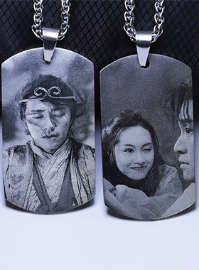 军牌项链男潮嘻哈刻字美军士兵