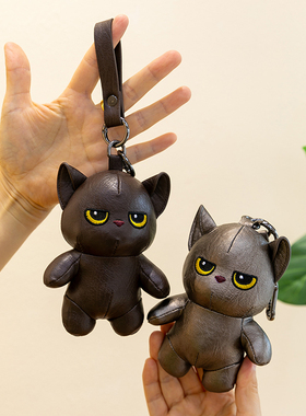 正版皮玩小猫公仔玩偶挂件布娃娃儿童女孩生日礼物钥匙扣摆件吊坠