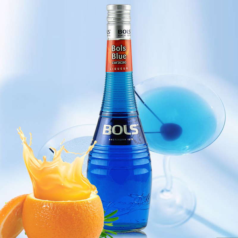 正品洋酒波士蓝橙力娇酒 BOLS BLUE CURACAO原装进口甜酒鸡尾酒-图2