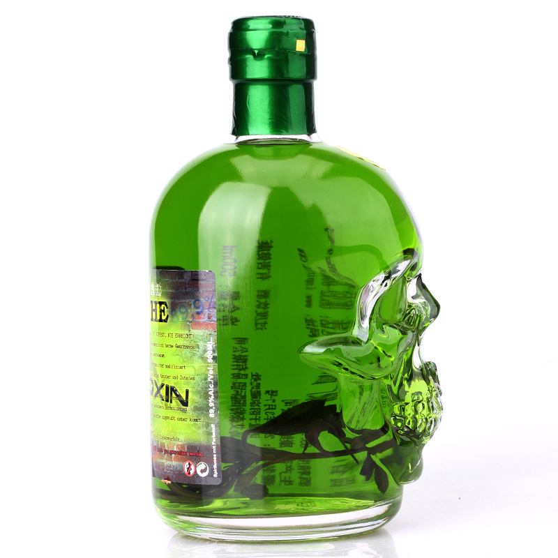 绿魔苦艾酒 骷髅头苦艾酒absinthe  内含苦艾草 89.9度 德国进口 - 图1