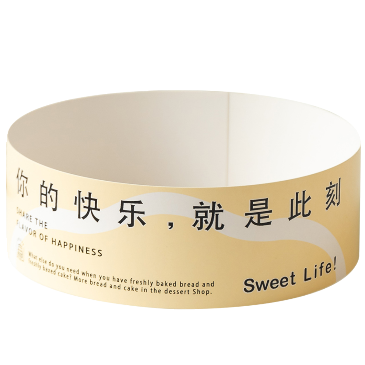 ins网红同款榴莲千层蛋糕纸卡围边透明硬芒果慕斯烘焙装饰包装盒
