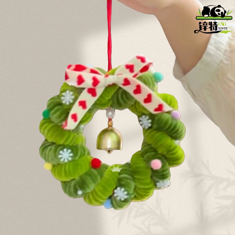 圣诞花环挂件扭棒DIY材节日装圣诞饰节扭料包饰品送朋友装,淘宝优惠券,粉丝福利购,淘宝优惠卷
