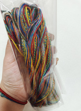 1.2mm手搓棉线文玩盘缠diy手工编织串珠流苏蒙古藏式棉绳线材分装