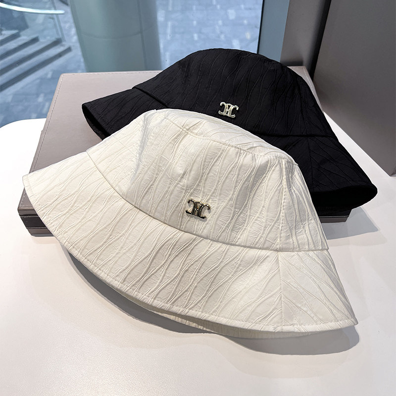 韩版潮流简约渔夫帽子女夏季出游纯色显脸小盆帽防晒遮阳太阳帽潮 - 图2