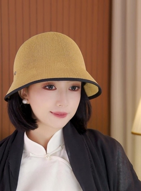 日系简约小香风素颜水桶帽女